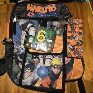 Naruto Shippuden Backpack and Lunch Bag  Pencil Case Anime Super Heros Cartoon